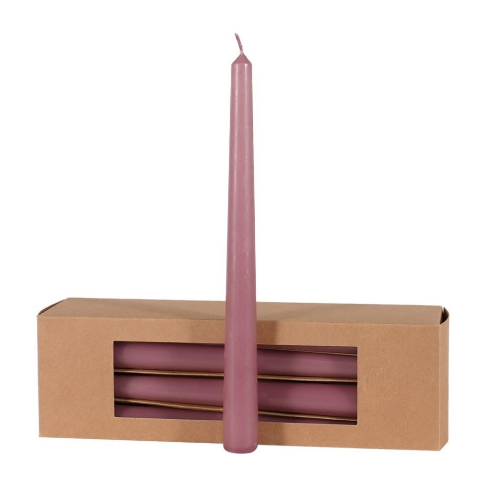 CANDELA CONICA H.250MM. D.21MM. ROSA